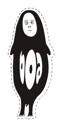 Sticker Seal Boy BW